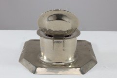 Jesson Birkett & Co, a Silver Plated Inkwell, Stamped with a Monogram - Thumbnail 8