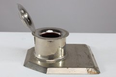 Jesson Birkett & Co, a Silver Plated Inkwell, Stamped with a Monogram - Thumbnail 12