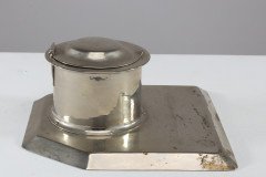 Jesson Birkett & Co, a Silver Plated Inkwell, Stamped with a Monogram - Thumbnail 13