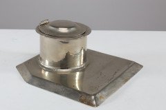 Jesson Birkett & Co, a Silver Plated Inkwell, Stamped with a Monogram - Thumbnail 15