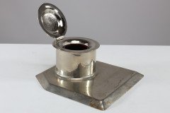 Jesson Birkett & Co, a Silver Plated Inkwell, Stamped with a Monogram - Thumbnail 16