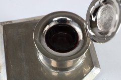 Jesson Birkett & Co, a Silver Plated Inkwell, Stamped with a Monogram - Thumbnail 20