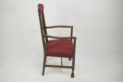 Liberty & Co, Attr An Arts & Crafts Mahogany Armchair Inlaid with a Pewter Heart - Thumbnail 3
