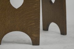 Liberty and Co. a Scarce Pair of Well Designed Arts and Crafts Oak Side Tables with Plank Sides - Thumbnail 14