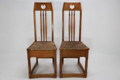 Shapland and Petter, a Pair of Ash Side Chairs in the Style of M. H. Baillie Scott - Thumbnail 2