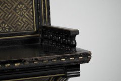 B J Talbert Aesthetic Movement Carved & Gilt Wall Shelf with Mythical Creatures - Thumbnail 11