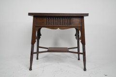 Liberty & Co. an Anglo- Moorish Arts & Crafts Walnut Fold over Card & Games Table - Thumbnail 2