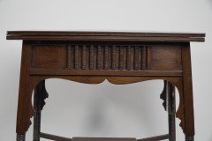 Liberty & Co. an Anglo- Moorish Arts & Crafts Walnut Fold over Card & Games Table - Thumbnail 3
