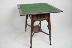 Liberty & Co. an Anglo- Moorish Arts & Crafts Walnut Fold over Card & Games Table - Thumbnail 10