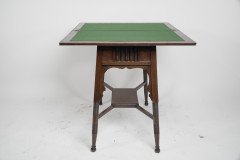 Liberty & Co. an Anglo- Moorish Arts & Crafts Walnut Fold over Card & Games Table - Thumbnail 11