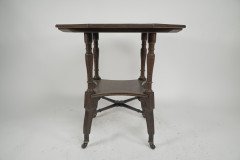 Jas Shoolbred. An Aesthetic Movement Octagonal Rosewood & Inlaid Side Table - Thumbnail 2