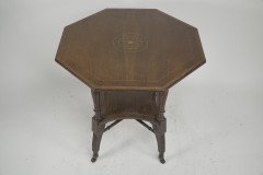 Jas Shoolbred. An Aesthetic Movement Octagonal Rosewood & Inlaid Side Table - Thumbnail 3