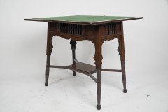 Liberty & Co. an Anglo- Moorish Arts & Crafts Walnut Fold over Card & Games Table - Thumbnail 14