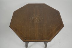 Jas Shoolbred. An Aesthetic Movement Octagonal Rosewood & Inlaid Side Table - Thumbnail 4