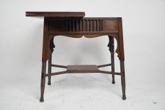 Liberty & Co. an Anglo- Moorish Arts & Crafts Walnut Fold over Card & Games Table - Thumbnail 18