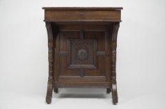 B Talbert for Gillows Aesthetic Movement Davenport with Central Carved Rosette - Thumbnail 4