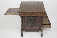 B Talbert for Gillows Aesthetic Movement Davenport with Central Carved Rosette - Thumbnail 8