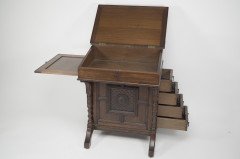 B Talbert for Gillows Aesthetic Movement Davenport with Central Carved Rosette - Thumbnail 9