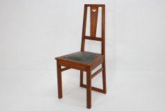E. A. Taylor. a Set of Five Arts and Crafts Oak Side Chairs with Heart Cut-outs. - Thumbnail 4