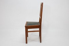 E. A. Taylor. a Set of Five Arts and Crafts Oak Side Chairs with Heart Cut-outs. - Thumbnail 5