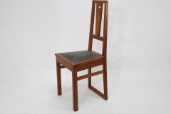 E. A. Taylor. a Set of Five Arts and Crafts Oak Side Chairs with Heart Cut-outs. - Thumbnail 8