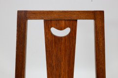 E. A. Taylor. a Set of Five Arts and Crafts Oak Side Chairs with Heart Cut-outs. - Thumbnail 11