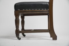 Lambs of Manchester a Set of Four Aesthetic Movement Oak & Leather Dining Chairs - Thumbnail 9