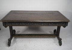 A. W. N Pugin and Sir Charles Barry, an Important Gothic Revival Oak Library Table - Thumbnail 2