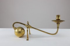 WAS Benson (style of). A Pair of Brass Arts & Crafts Piano Candle Holders - Thumbnail 5