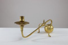WAS Benson (style of). A Pair of Brass Arts & Crafts Piano Candle Holders - Thumbnail 8