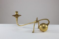 WAS Benson (style of). A Pair of Brass Arts & Crafts Piano Candle Holders - Thumbnail 9