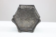 Liberty & Co., (style Of). An Arts & Crafts Pewter Inkwell with a Green Ruskin Jewel & Original Ink Liner - Thumbnail 14