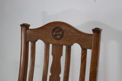 Shapland and Petter. Three Arts and Crafts Oak Dining Armchairs - Thumbnail 8