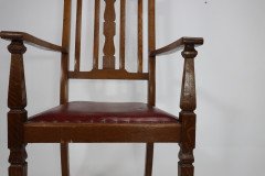 Shapland and Petter. Three Arts and Crafts Oak Dining Armchairs - Thumbnail 9