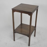 Arts & Crafts Petite Rosewood Two-Tier Wine, Plant, Pedestal or Side Table - Thumbnail 1