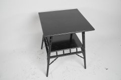 Jas Shoolbred – Aesthetic Movement Ebonised Side Table with Turned Supports - Thumbnail 3