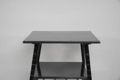 Jas Shoolbred – Aesthetic Movement Ebonised Side Table with Turned Supports - Thumbnail 4