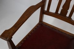 Shapland and Petter. Three Arts and Crafts Oak Dining Armchairs - Thumbnail 12
