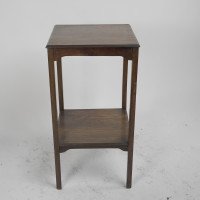 Arts & Crafts Petite Rosewood Two-Tier Wine, Plant, Pedestal or Side Table - Thumbnail 4