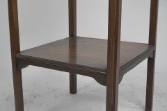 Arts & Crafts Petite Rosewood Two-Tier Wine, Plant, Pedestal or Side Table - Thumbnail 8