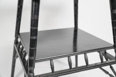 Jas Shoolbred – Aesthetic Movement Ebonised Side Table with Turned Supports - Thumbnail 10