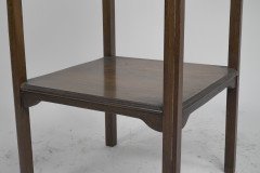 Arts & Crafts Petite Rosewood Two-Tier Wine, Plant, Pedestal or Side Table - Thumbnail 9