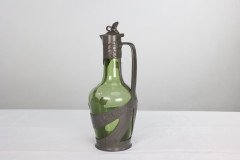 Orivit, an Art Nouveau Pewter and Green Glass Decanter, Design Number 1211 - Thumbnail 4