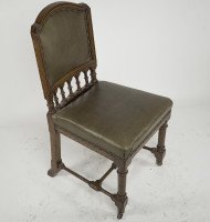 Charles Bevan Attributed, Gothic Revival Oak Desk or Side Chair - Thumbnail 2