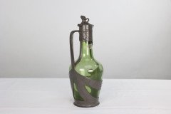 Orivit, an Art Nouveau Pewter and Green Glass Decanter, Design Number 1211 - Thumbnail 5