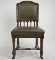 Charles Bevan Attributed, Gothic Revival Oak Desk or Side Chair - Thumbnail 5