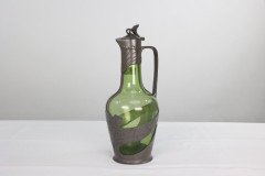 Orivit, an Art Nouveau Pewter and Green Glass Decanter, Design Number 1211 - Thumbnail 7