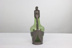 Orivit, an Art Nouveau Pewter and Green Glass Decanter, Design Number 1211 - Thumbnail 8