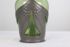 Orivit, an Art Nouveau Pewter and Green Glass Decanter, Design Number 1211 - Thumbnail 9