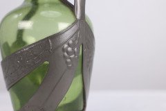 Orivit, an Art Nouveau Pewter and Green Glass Decanter, Design Number 1211 - Thumbnail 10